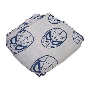 Spider-Man Marvel Comics Full Flat Top Sheet Blue White Avengers Mask Theme MCU